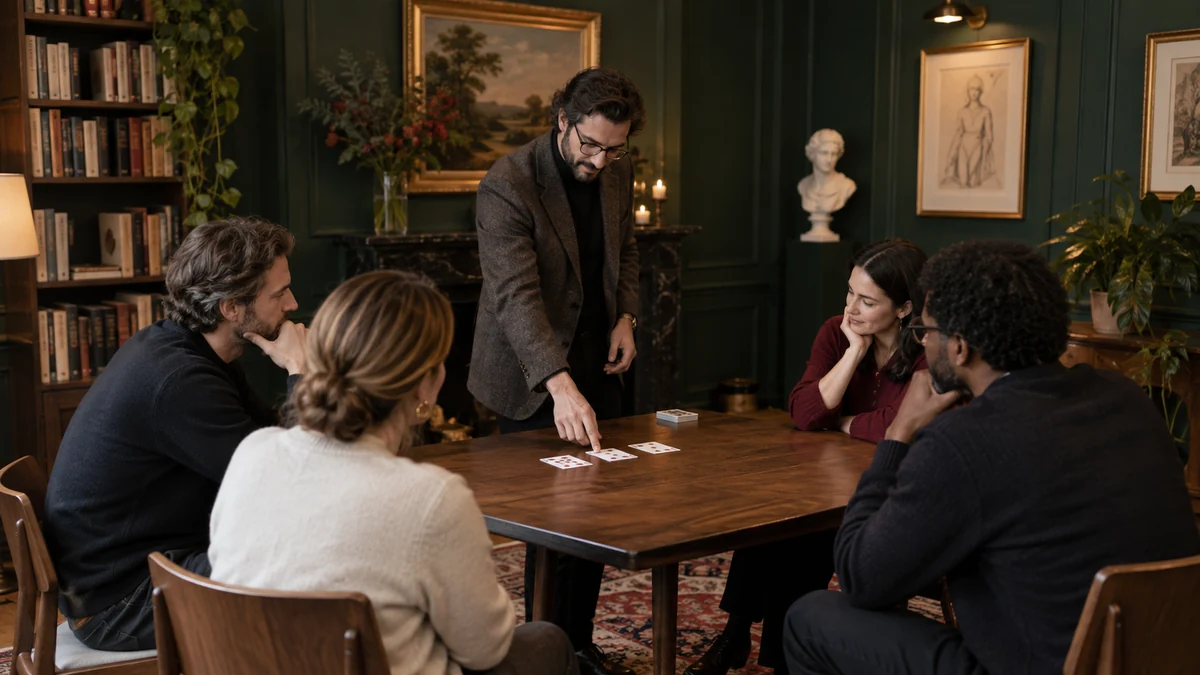 文化交流空间里参与者专注听取规则说明 文化交流空间里参与者专注听取规则说明